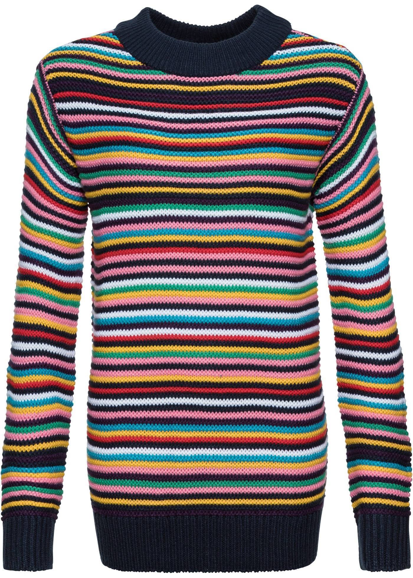 Женский пуловер в полоску